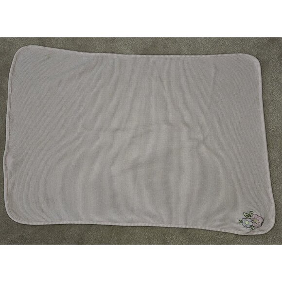 Baby Connection Flowers Pink Waffle Knit Cotton Thermal Baby Blanket 21x31 READ - Picture 5 of 10